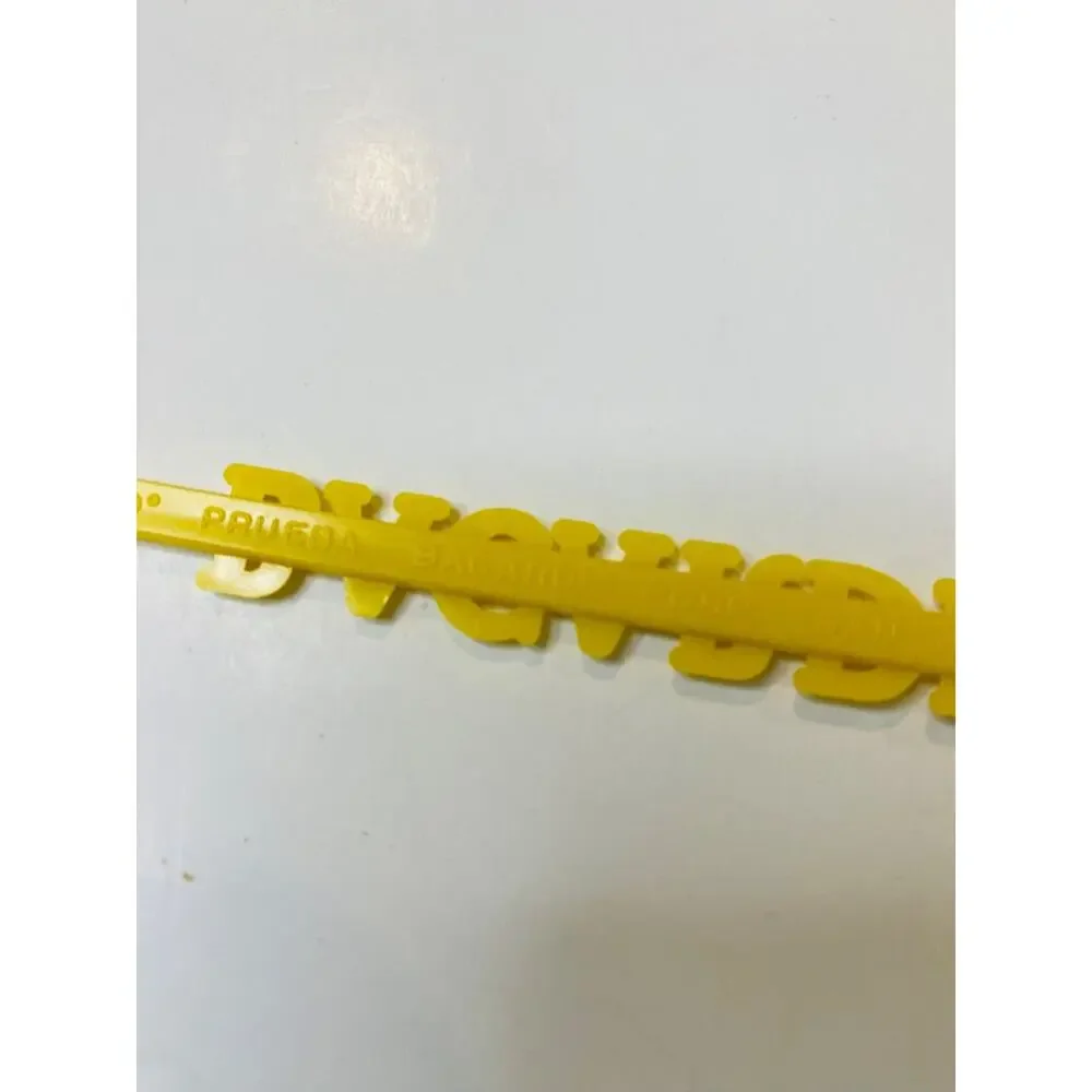 Lot of 8 Vintage Bacardi Yellow Plastic Swizzle Cocktail Sticks Stirrers 6.25